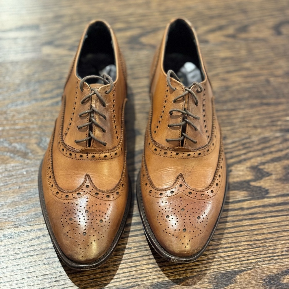 To Boot Tan Leather Oxford Shoes